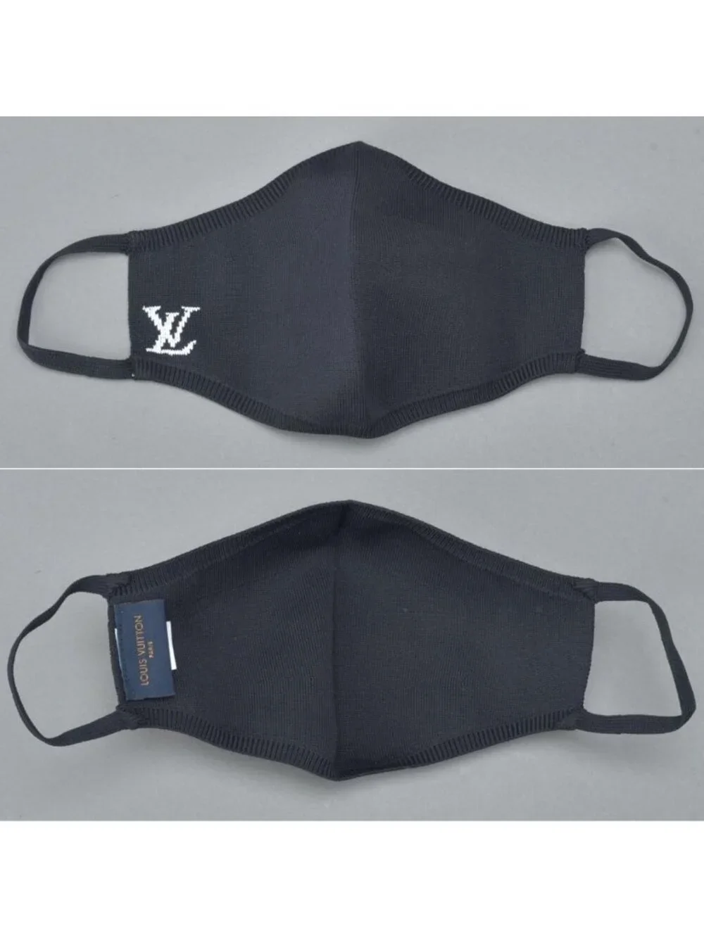 Louis Vuitton Mask Maille Black XL Embroidered Monogram Pouch